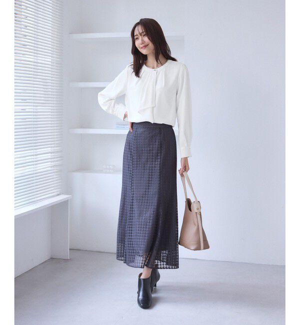 Rope&rsquo;Picnic「【WEB限定】配色ボウタイ風ブラウス」|シャツ・ブラウス|