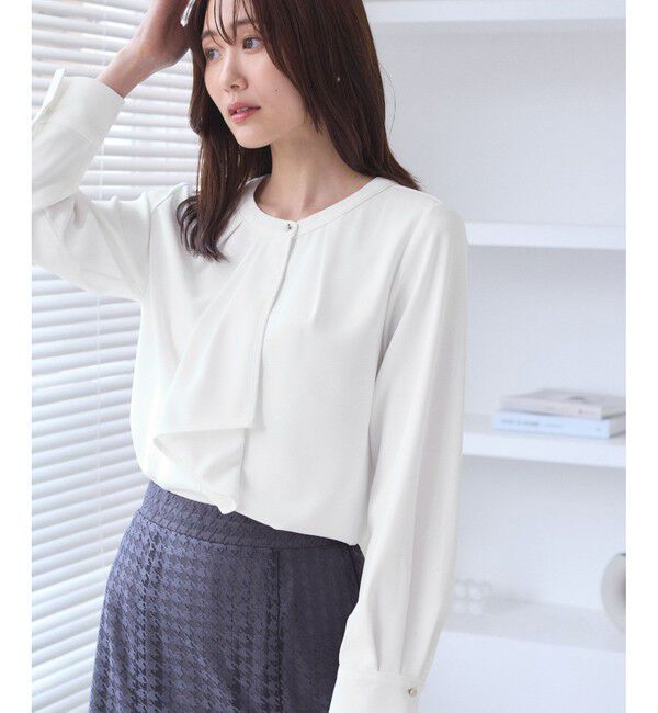 Rope&rsquo;Picnic「【WEB限定】配色ボウタイ風ブラウス」|シャツ・ブラウス|