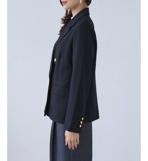 Rope&rsquo;Picnic「レディハンサムシリーズ ウールライク金ボタンジャケット(総裏地)/セットアップ対応」|テーラードジャケット|