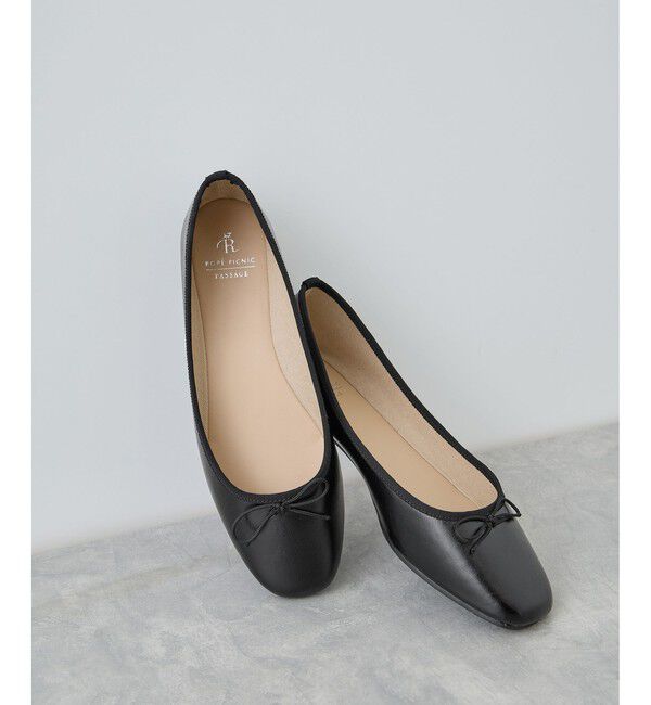 ROPE PICNIC PASSAGE「【AIRina/エアリーナ】軽くてやわらかいバレエシューズ」|バレエシューズ|ブラック(01)