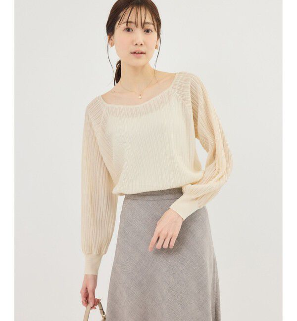 Rope&rsquo;Picnic「シャイニープリーツニット」|ニット・セーター|