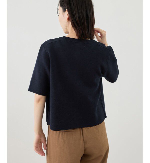 Rope&rsquo;Picnic「ミラノリブ金ボタン半袖カーディガン」|カーディガン|