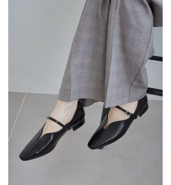 ROPE PICNIC PASSAGE「スクエアトゥローヒールストラップシューズ」|パンプス|