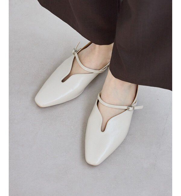 ROPE PICNIC PASSAGE「スクエアトゥローヒールストラップシューズ」|パンプス|