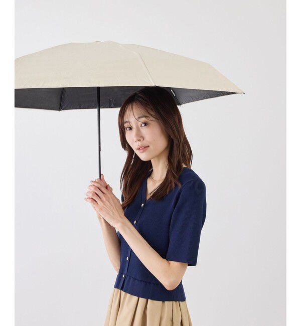 ROPE PICNIC PASSAGE「【Wpc.】遮光エアリアルタイニー折りたたみ傘/晴雨兼用・UVカット」|傘|ベージュ(27)