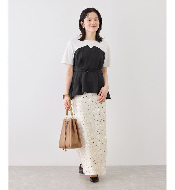 Rope&rsquo;Picnic「エアリーリネンライク ドッキングカットトップス/UVカット」|Tシャツ・カットソー|