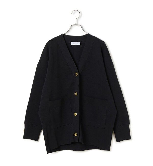 ADAM ET ROPE'「【サステナブル】ロゴボタンミドルカーディガン」|カーディガン|