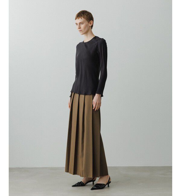 ADAM ET ROPE'「【EMOELLE】ウォッシャブルキュプラブラウス」|シャツ・ブラウス|