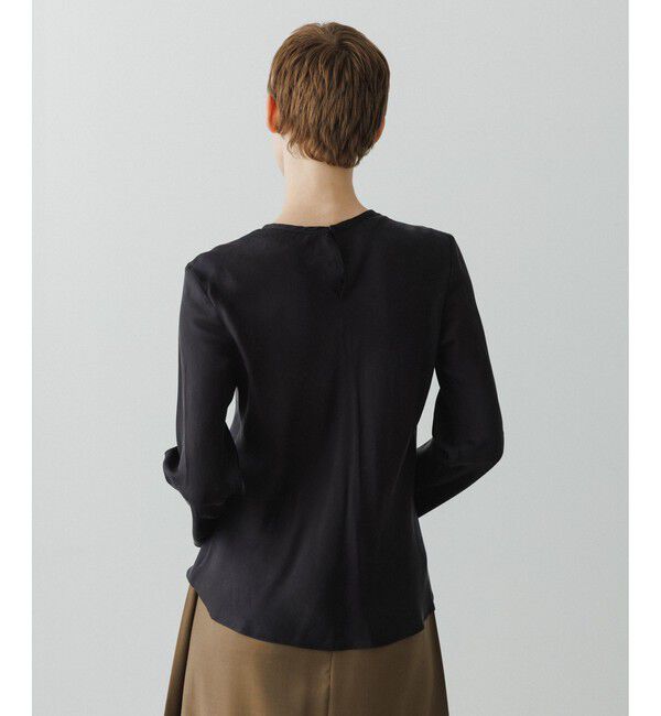 ADAM ET ROPE'「【EMOELLE】ウォッシャブルキュプラブラウス」|シャツ・ブラウス|