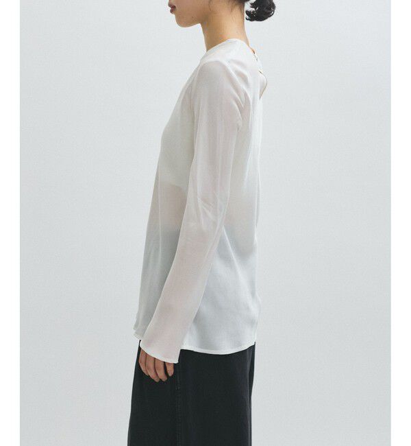 ADAM ET ROPE'「【EMOELLE】ウォッシャブルキュプラブラウス」|シャツ・ブラウス|