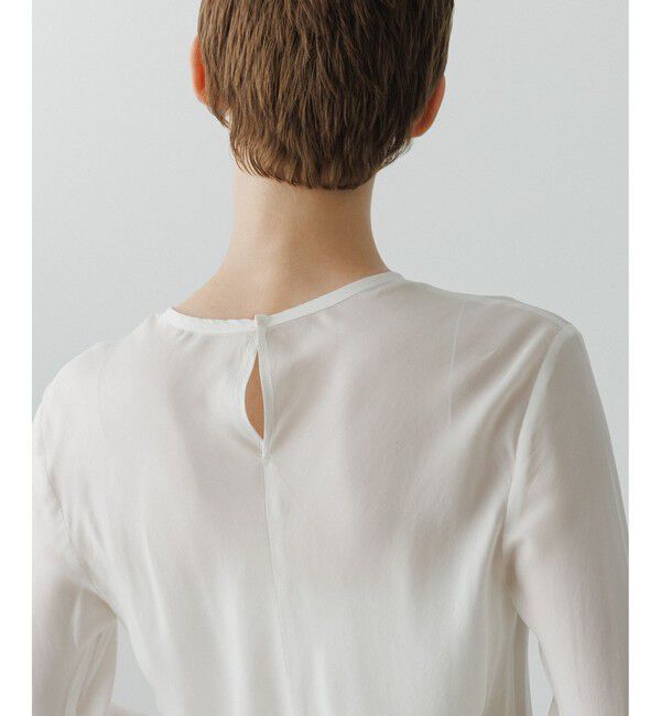 ADAM ET ROPE'「【EMOELLE】ウォッシャブルキュプラブラウス」|シャツ・ブラウス|
