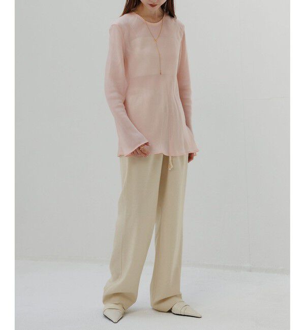 ADAM ET ROPE'「【EMOELLE】ウォッシャブルキュプラブラウス」|シャツ・ブラウス|