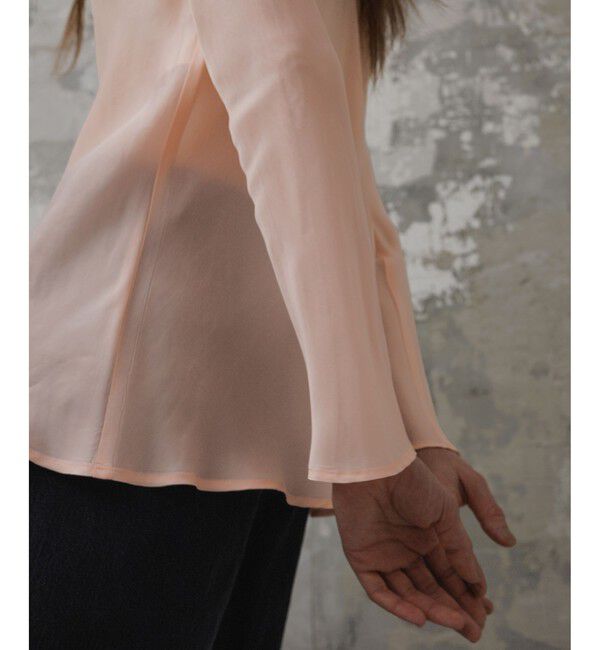 ADAM ET ROPE'「【EMOELLE】ウォッシャブルキュプラブラウス」|シャツ・ブラウス|