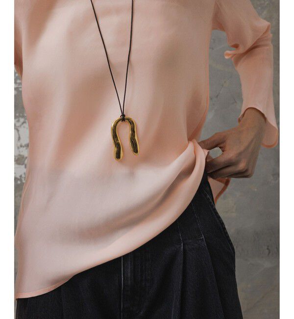 ADAM ET ROPE'「【EMOELLE】ウォッシャブルキュプラブラウス」|シャツ・ブラウス|