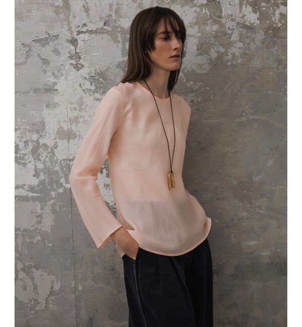 ADAM ET ROPE'「【EMOELLE】ウォッシャブルキュプラブラウス」|シャツ・ブラウス|