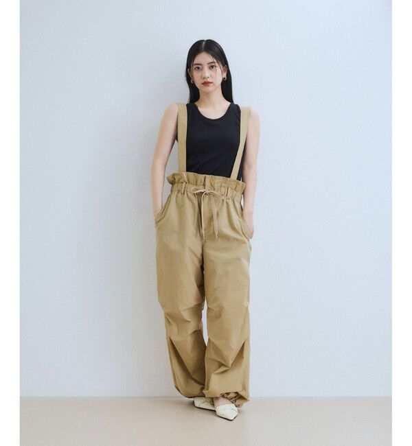 ADAM ET ROPE'「サスペンダーナイロンパンツ」|チノ|