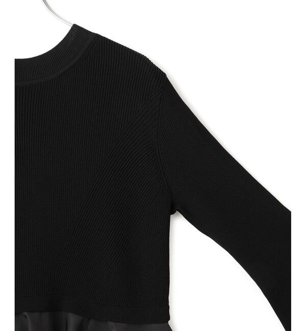 ADAM ET ROPE'「【サステナブル】ペプラムコンビニットワンピース/オケージョン対応」|ワンピース|