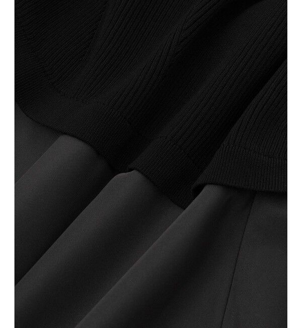 ADAM ET ROPE'「【サステナブル】ペプラムコンビニットワンピース/オケージョン対応」|ワンピース|