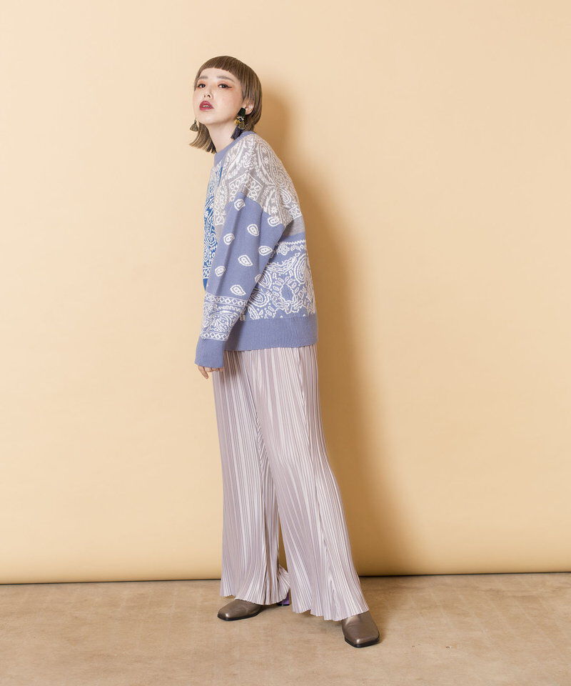  「プリーツセミフレアーパンツ」|その他|