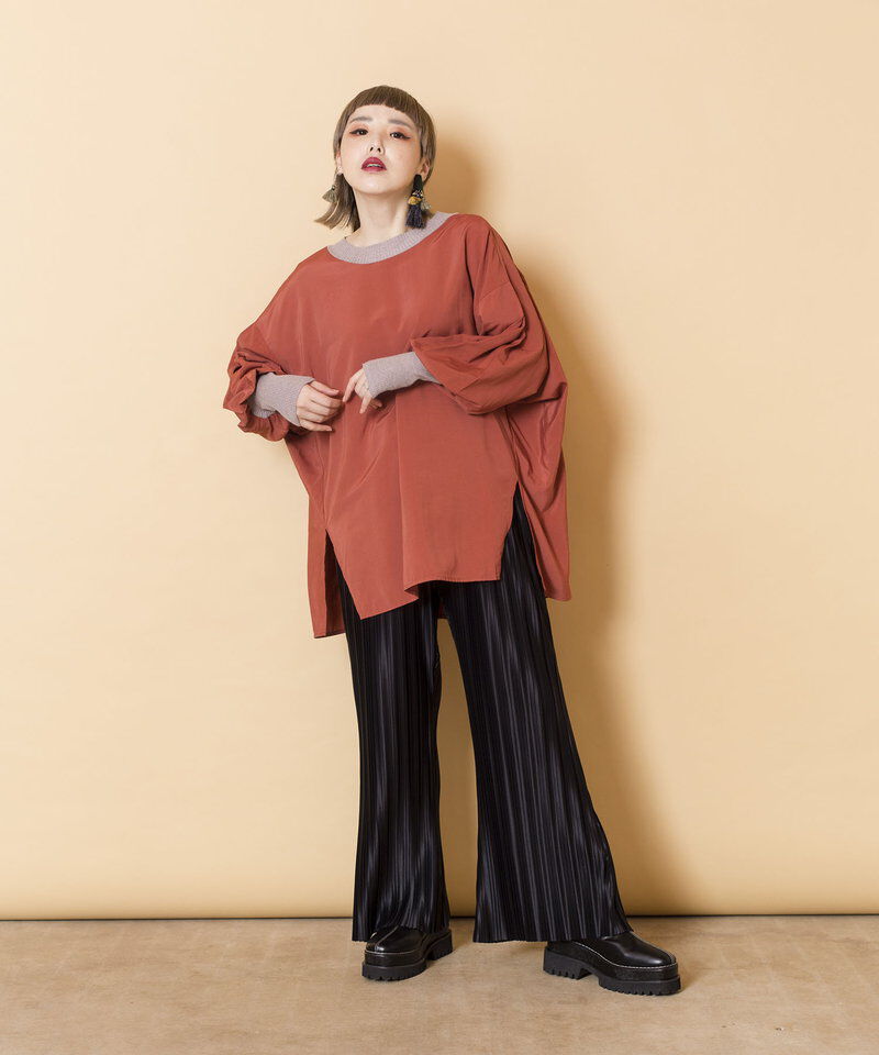  「プリーツセミフレアーパンツ」|その他|