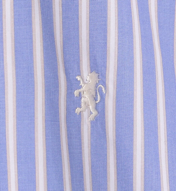 GYMPHLEX「Gymphlex | コットンポプリン ボタンダウン半袖シャツ STRIPE MEN」|シャツ・ブラウス|