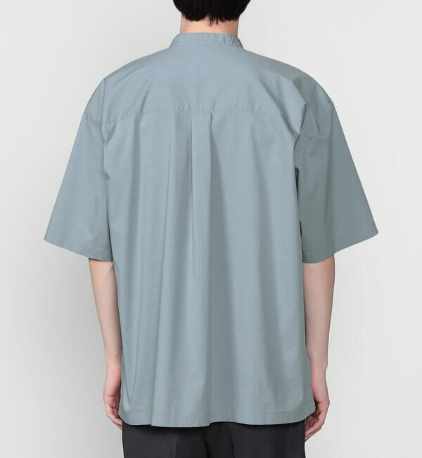 GYMPHLEX「Gymphlex | ストレッチタイプライター バンドカラー半袖シャツ MEN」|シャツ・ブラウス|