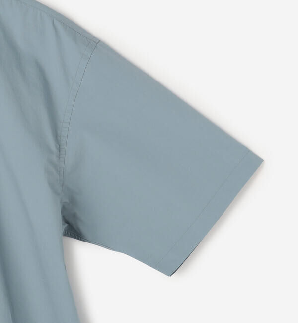 GYMPHLEX「Gymphlex | ストレッチタイプライター バンドカラー半袖シャツ MEN」|シャツ・ブラウス|