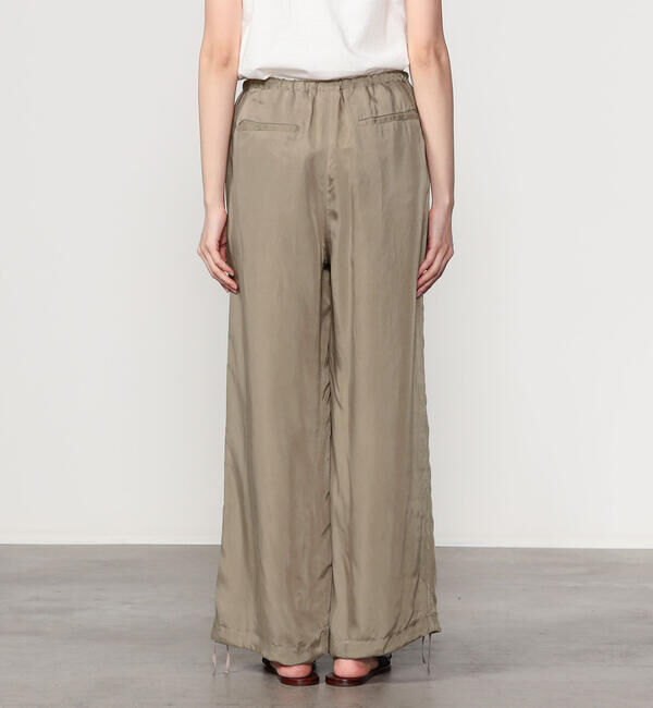 LE GLAZIK「LE GLAZIK | キュプラ エラスティックパンツ SOLID WOMEN」|チノ|