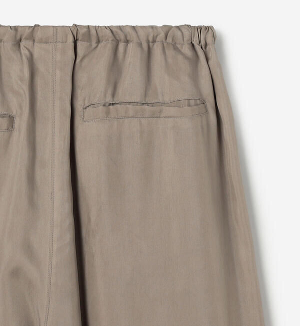 LE GLAZIK「LE GLAZIK | キュプラ エラスティックパンツ SOLID WOMEN」|チノ|