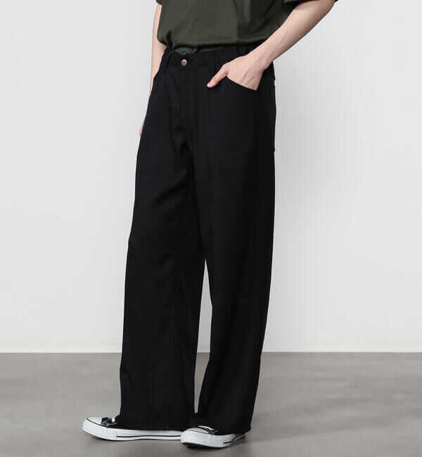  「Wrangler | 〈別注〉 WRANCHER ワイドスラックス BLACK MEN」|チノ|