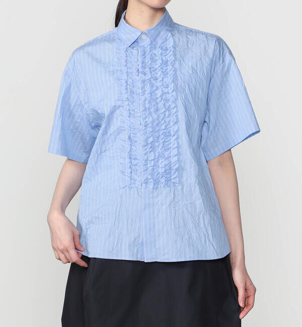  「nicholson & nicholson | ストライプ フリルシャツ WOMEN」|シャツ・ブラウス|