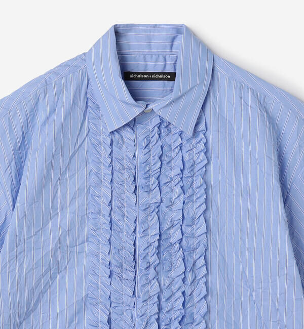  「nicholson & nicholson | ストライプ フリルシャツ WOMEN」|シャツ・ブラウス|