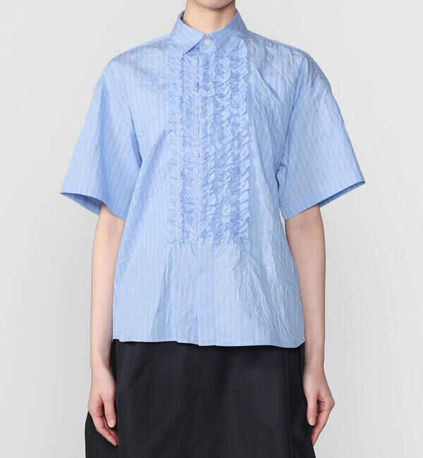  「nicholson & nicholson | ストライプ フリルシャツ WOMEN」|シャツ・ブラウス|