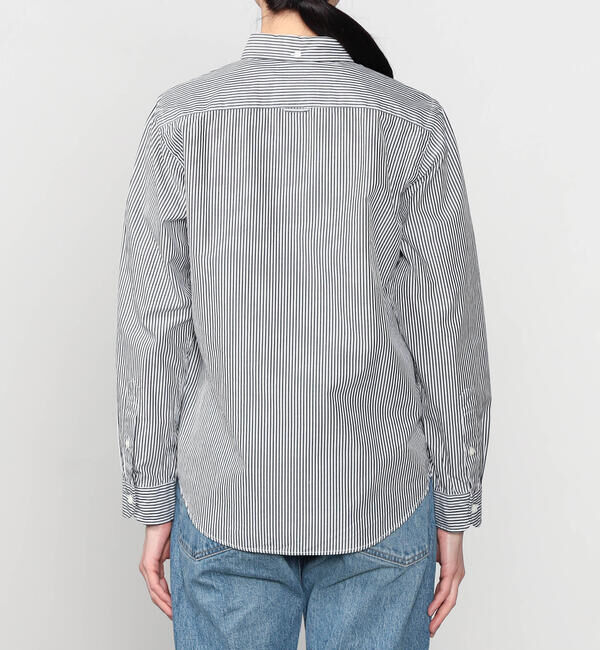 GYMPHLEX「Gymphlex | コットン 長袖ボタンダウンシャツ STRIPE WOMEN」|シャツ・ブラウス|