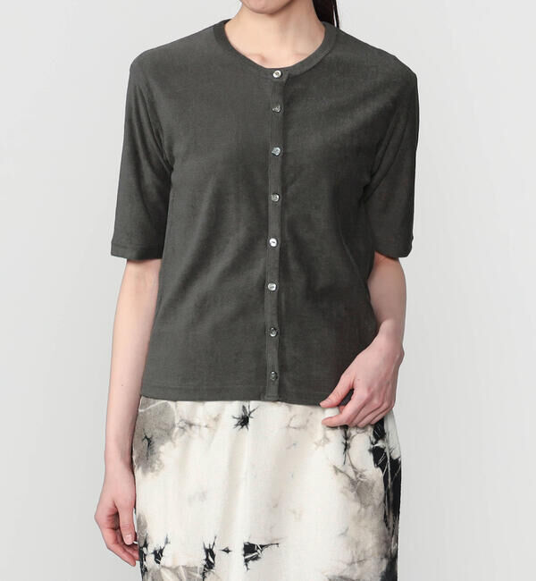  「THE SHINZONE | パイル ハーフスリーブカーディガン WOMEN」|その他|GREY