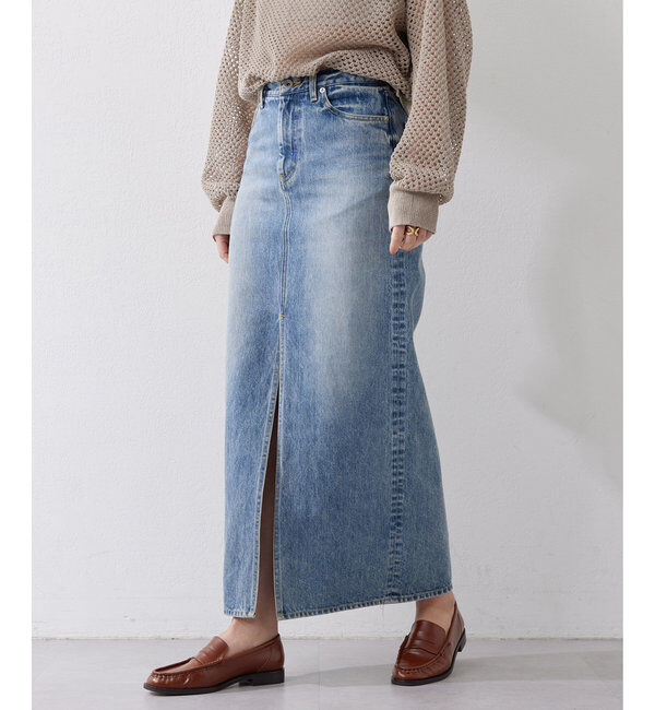  「デニムスリットスカート」|スカート|