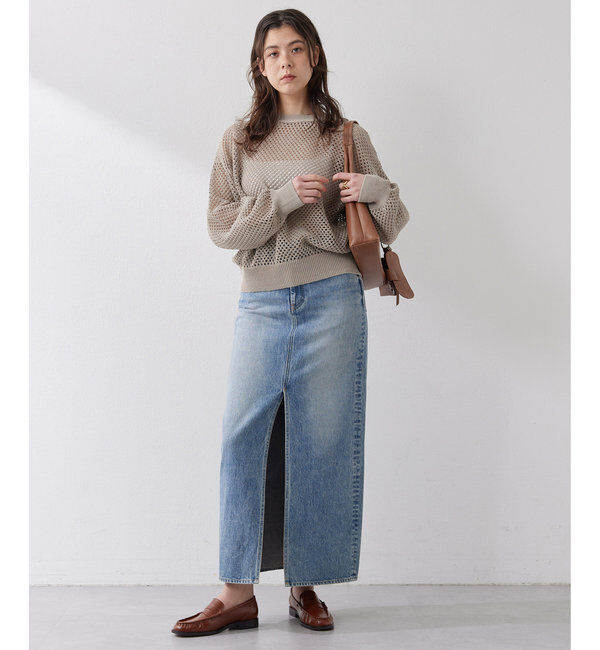  「デニムスリットスカート」|スカート|