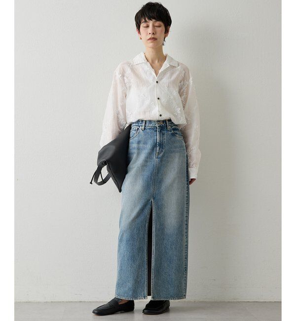  「デニムスリットスカート」|スカート|