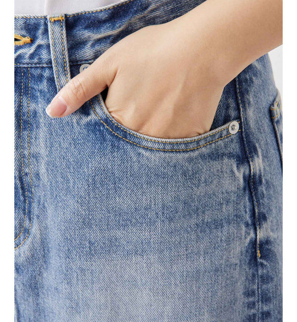  「デニムスリットスカート」|スカート|