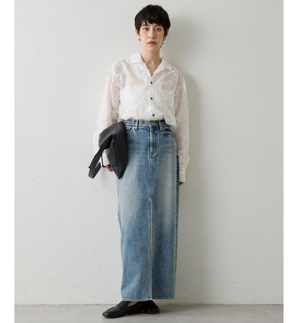  「デニムスリットスカート」|スカート|