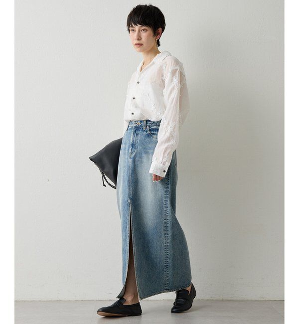  「デニムスリットスカート」|スカート|