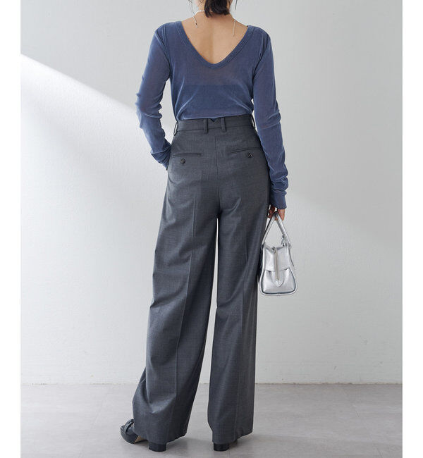 Drawing Numbers「【Drawing Numbers】センタープレスワイドパンツ」|チノ|