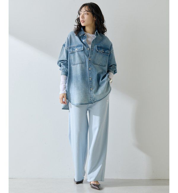  「ロゴ裏毛ワイドパンツ」|チノ|