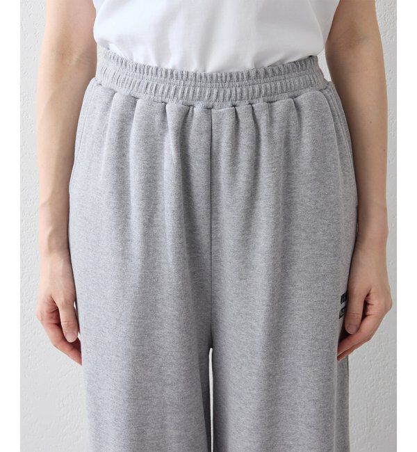  「ロゴ裏毛ワイドパンツ」|チノ|