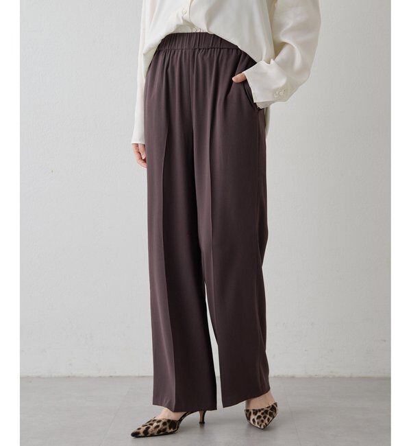  「バックサテンジョーゼットパンツ」|チノ|