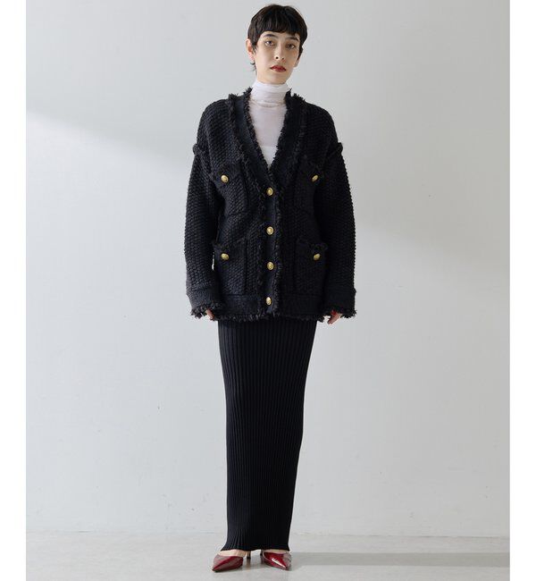  「ミックスヤーンニットツイードジャケット」|その他|