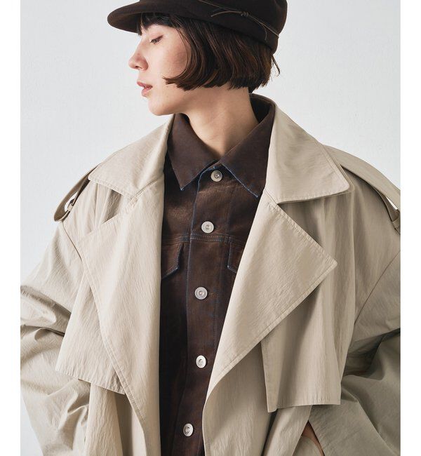  「ロングトレンチコート」|トレンチコート|