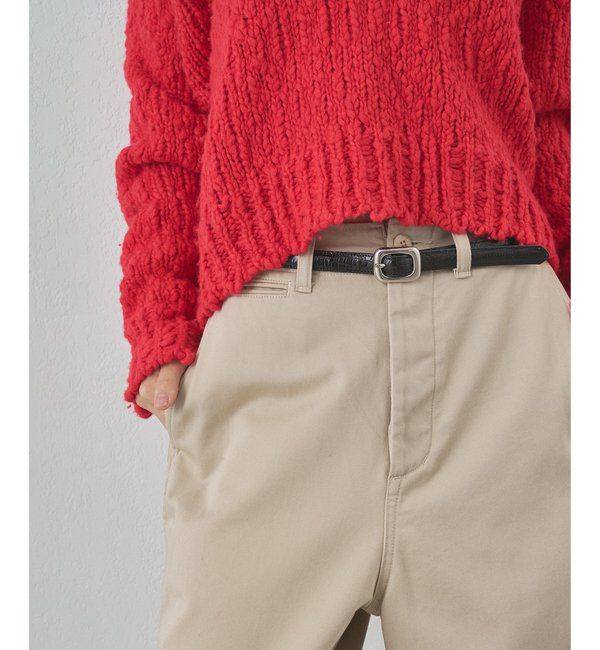 Hoaw.「【Hoaw.】型押しナローベルト」|ベルト|