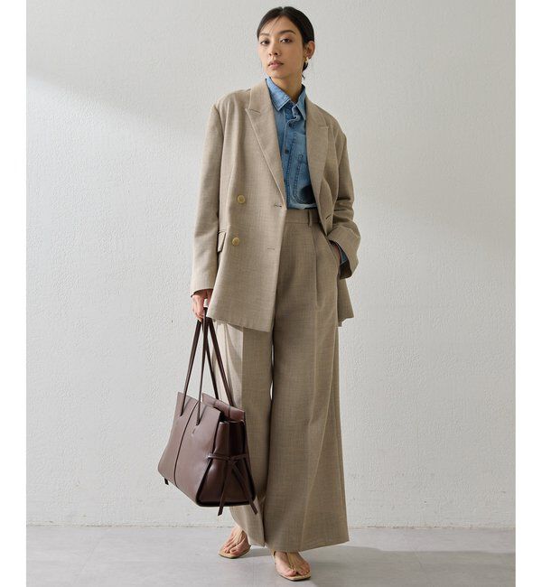  「リネンライクワイドパンツ」|チノ|