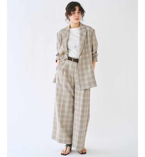  「コットンチェックテーラージャケット」|テーラードジャケット|